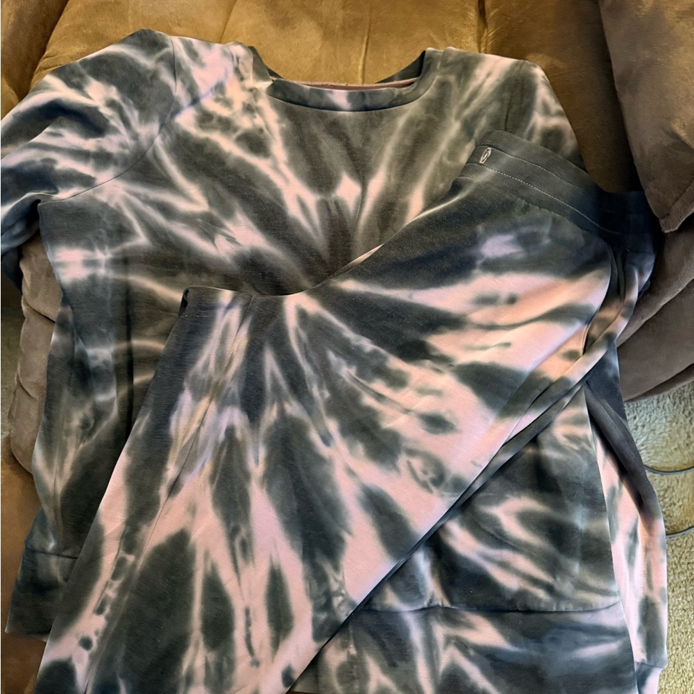Torrid Tie-Dye Track Pants & Joggers with sweatshirt - Pink and Gray